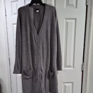 Chic Gray Women's Cardigan